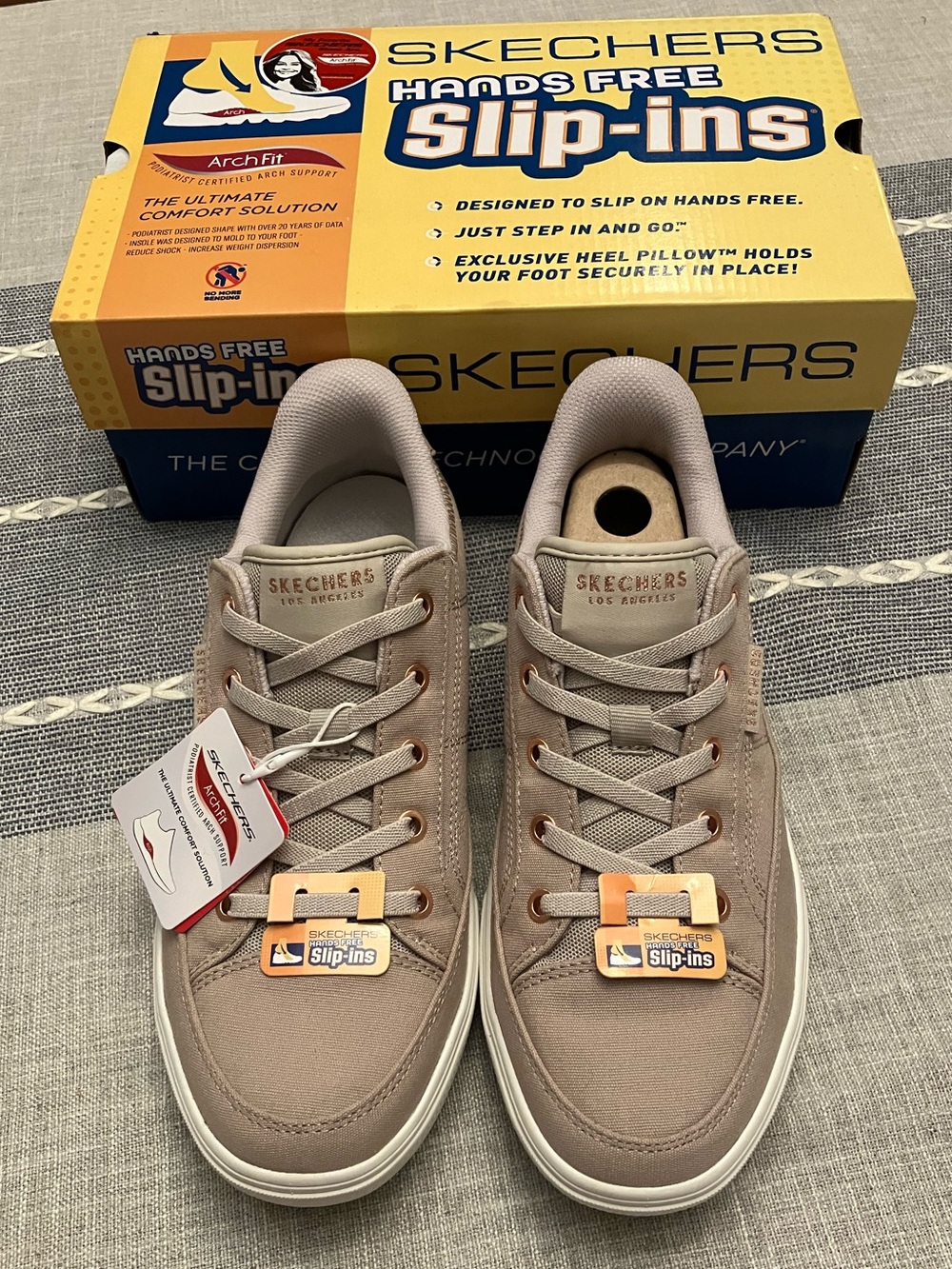 Skechers Arch Fit Slip-In Casual Sneakers, Taupe size 8